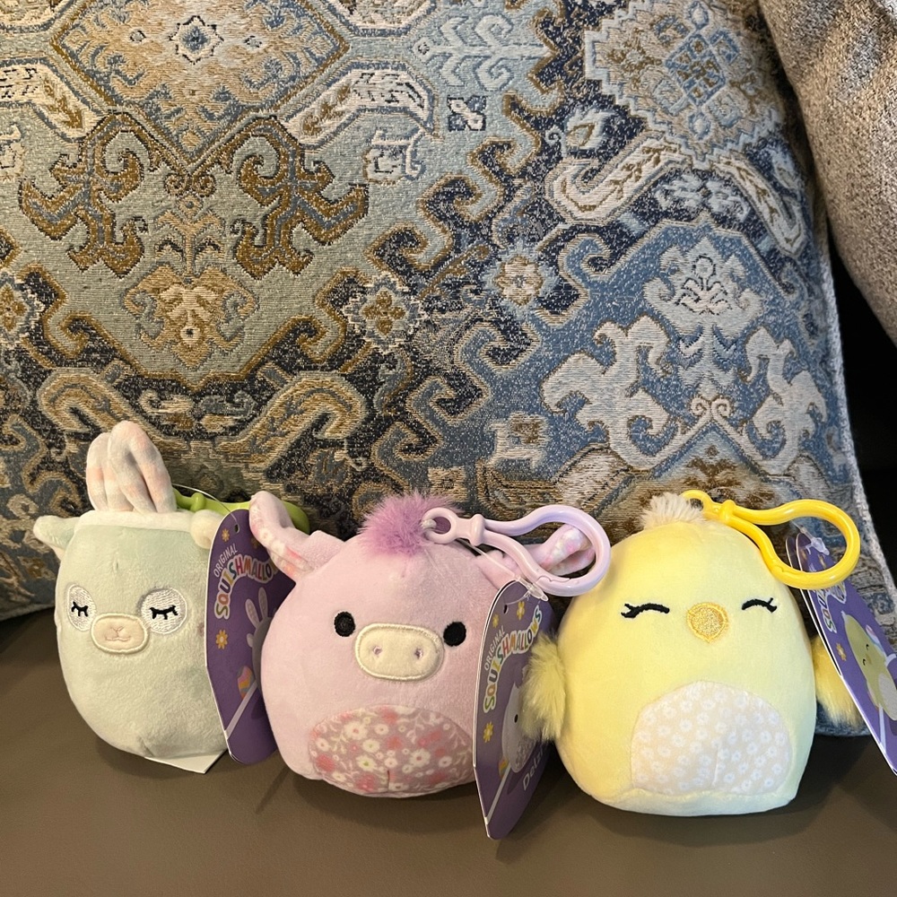 Easter Squishmallow clips NWT